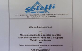Consolidation carrière calcaire - Louveciennes (78), Région Parisienne